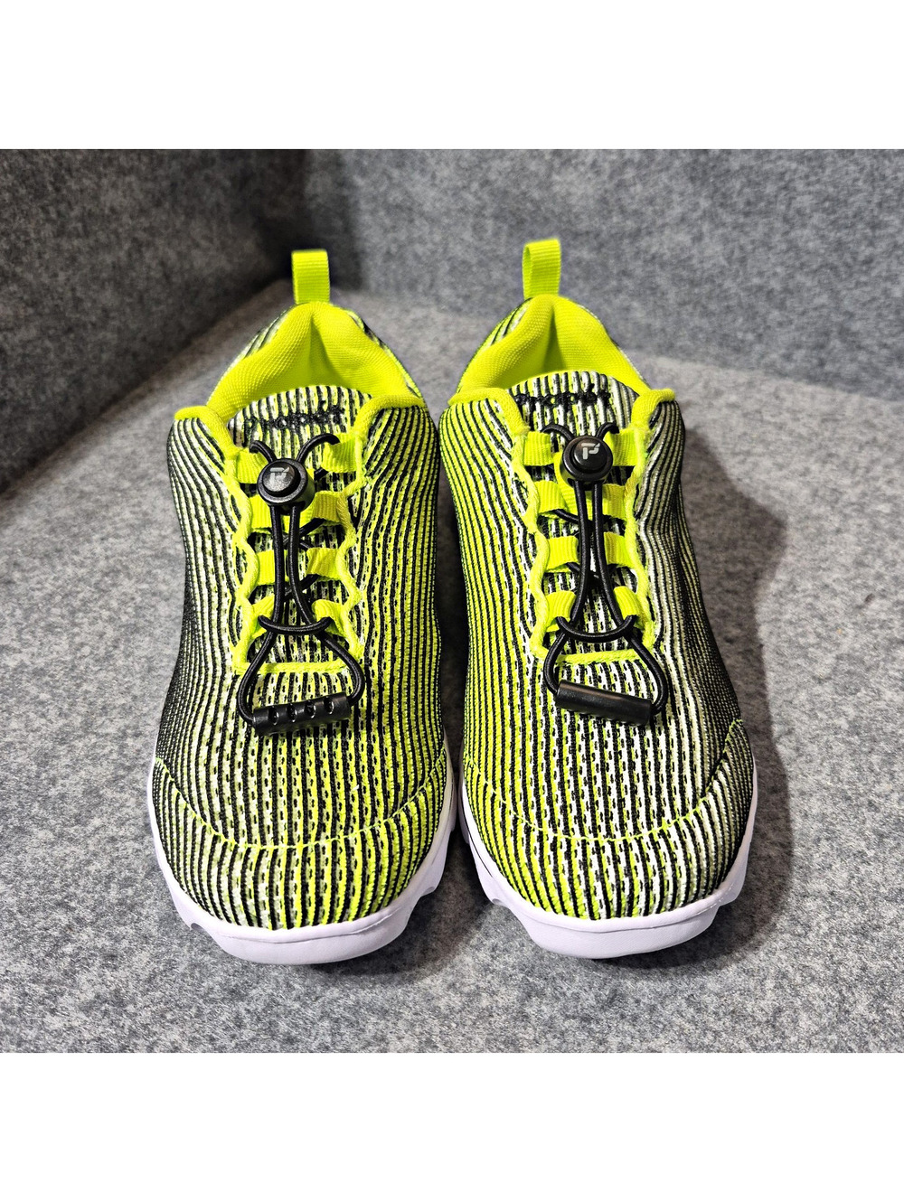 Prophet Women's Yellow/Black/White Striped Lace-Up Low Top Sneaker WAT042M